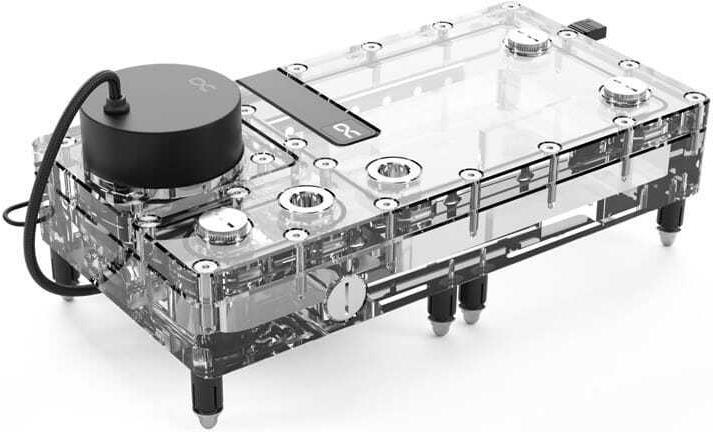 Actual product image Alphacool PUM Core Flat Rate Reservoir 240 Right with VPP Apex Pump