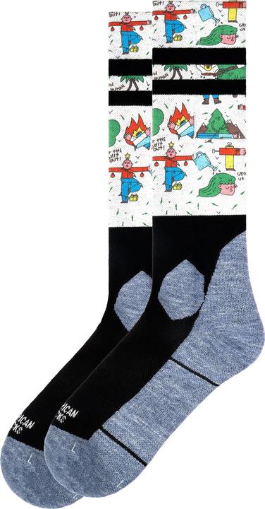 American Socks Leaf Me Alone - Snow Socks