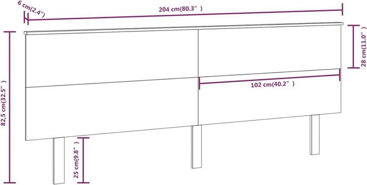 Actual product image VidaXL Farkas (204 x 6 x 82.5 cm)