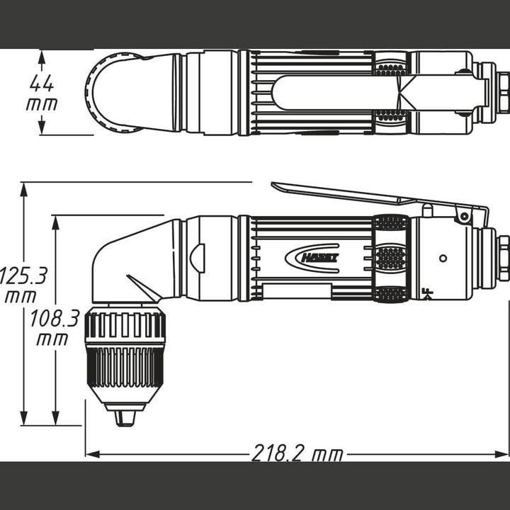 Actual product image HAZET Angle Drilling Machine (Air blast)