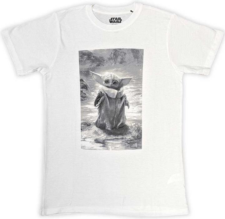 Actual product image Star Wars The Mandalorian Grogu B&W (L)