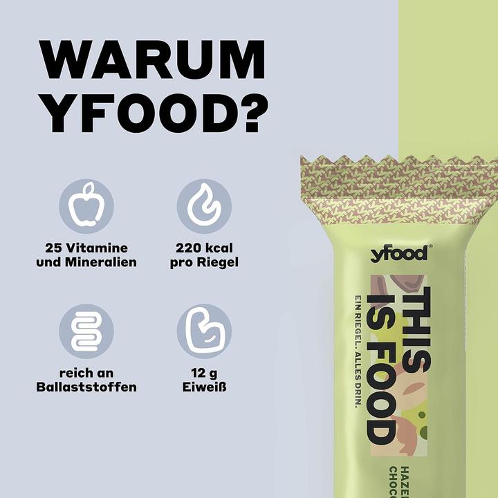 Immagine prodotto YFood Nocciola e cioccolato (Cioccolato, Nocciola, 1 pz., 60 g)