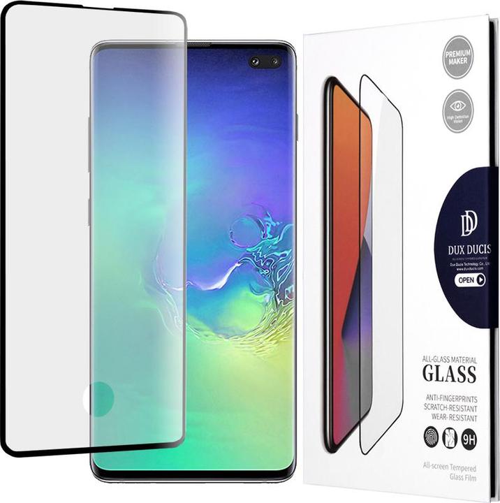 Actual product image Dux Ducis - Tempered Glass - Samsung Galaxy S10 Plus - Black (1 Piece, Samsung Galaxy S10+)