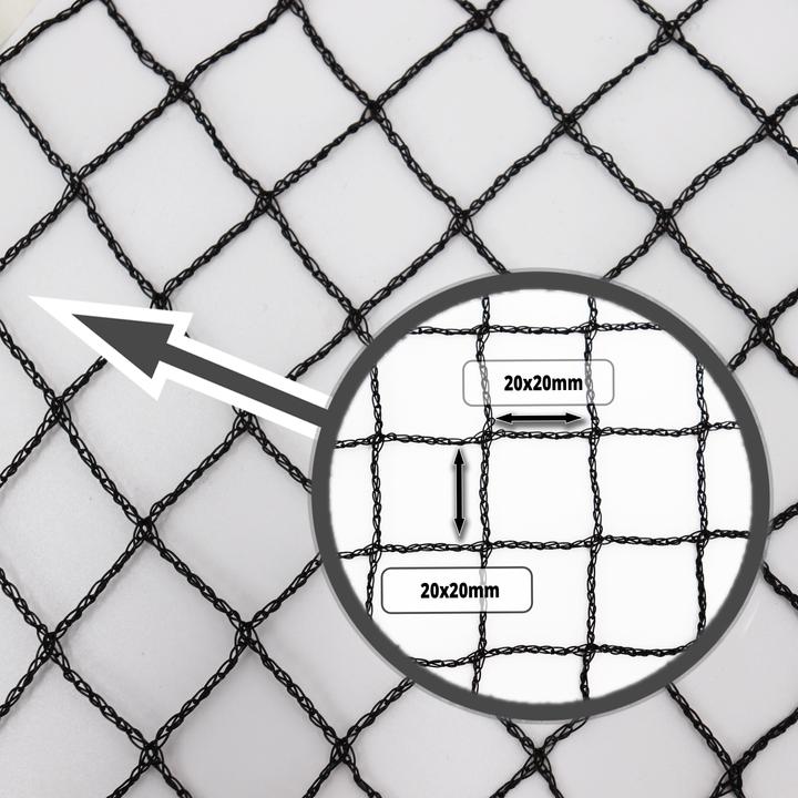 Produktbild Aquagart Teichnetz 25m x 20m schwarz Fischteichnetz Laubnetz Netz Vogelschutznetz robust