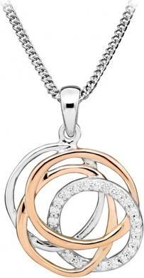 Produktbild Silver Cat Stylish bicolor necklace with zircons SC406