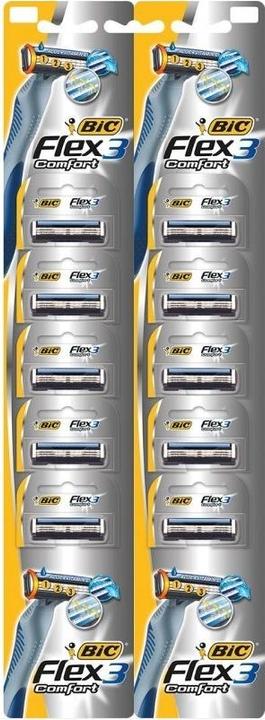 Bic Razor, Flex 03 Comfort, 10 parts (hits) (10 x)