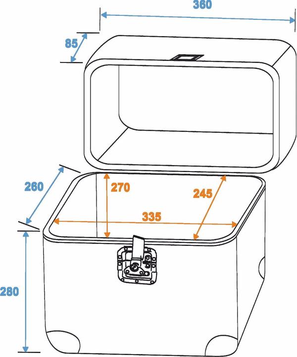 Produktbild Roadinger ALU 75/25 Case (L x B x H) 285 x 360 x 385 mm (Zubehör)