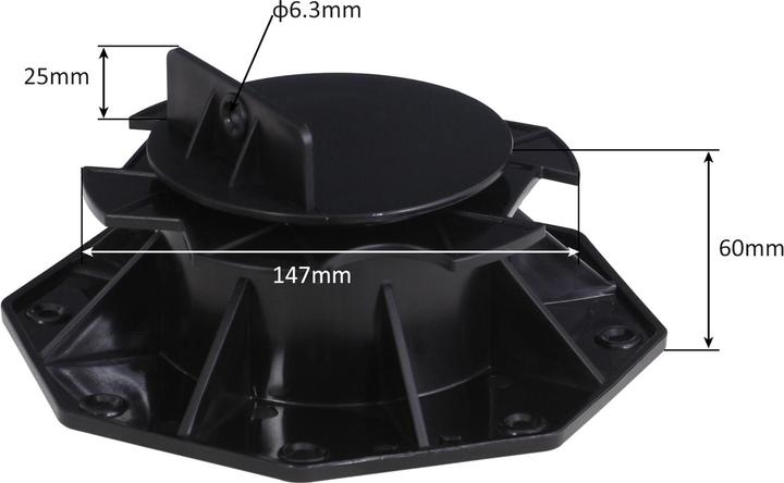 Immagine prodotto XPOtool Set di 30 piedini di supporto angolari con portata di 2700 kg Regolabili in altezza 60-128 mm (30 x)