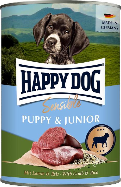Actual product image Happy Dog Wet food Sensible Puppy Lamb & Rice, 400 g (Puppy + kitten, 1 pcs., 400 g)
