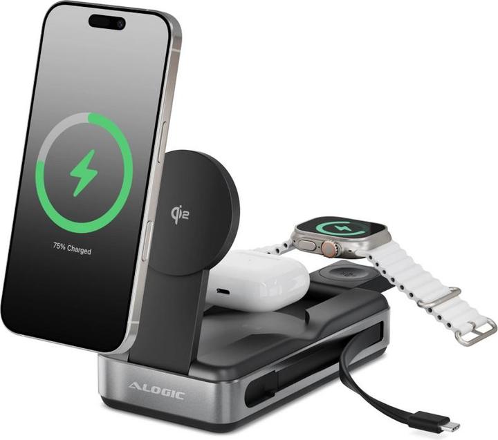Produktbild Alogic Roam 6-in-1 Power Bank 20000mAh, 100W USB Charging (21000 mAh, 100 W, 77 Wh)