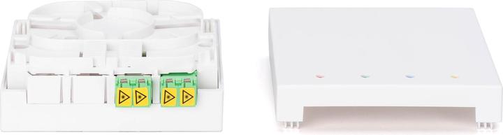 Image du produit Digitus Boîtier FTTH avec 2x LC (APC) DX adaptateur mural et montage sur rail DIN