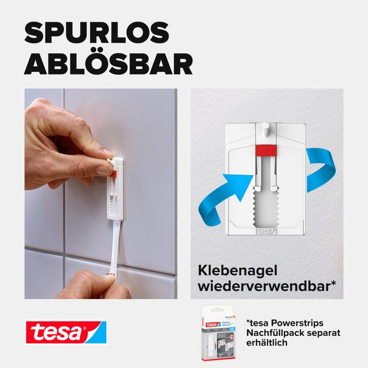 Actual product image tesa Adhesive nail for tiles & metal, height-adjustable