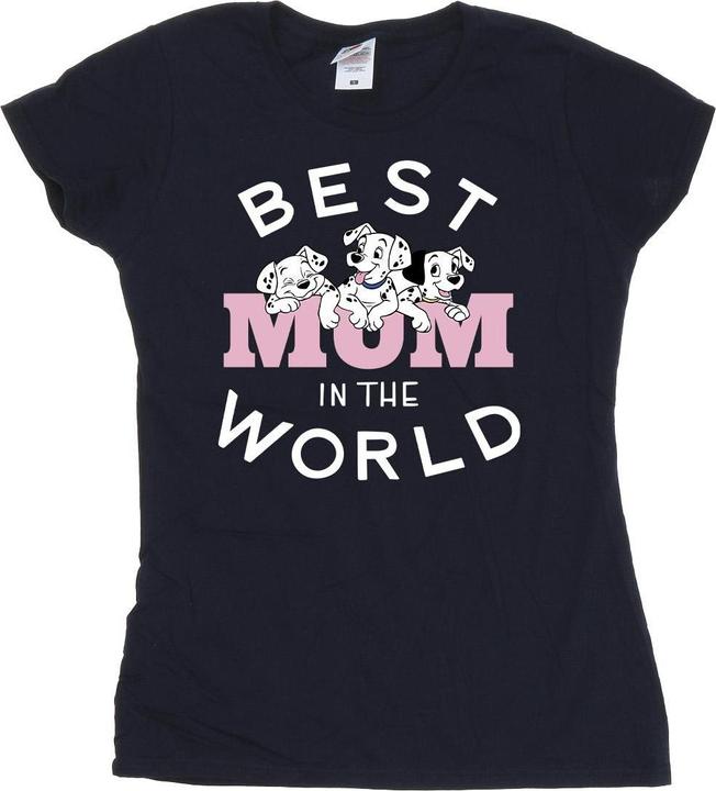 Actual product image Disney Womens/Ladies 101 Dalmatians Best Mum In The World Cotton T-Shirt (L)