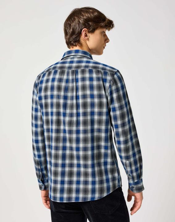 Actual product image Wrangler Long sleeve shirt One Pocket Indigo Shirt (L)