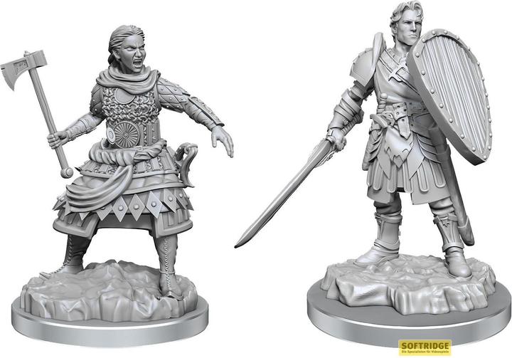Immagine prodotto Wizkids D&D Nolzur's Marvelous Miniatures confezione da 2 miniature da colorare Combattenti Umani