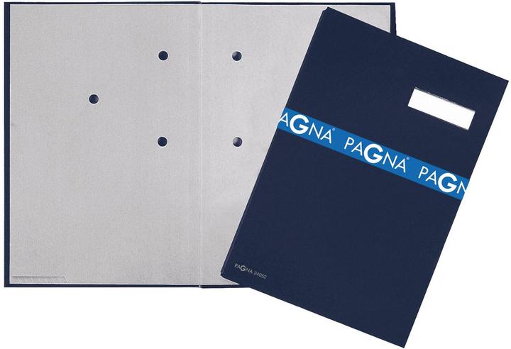 Produktbild Pagna Unterschriftenmappe Leinen mit 5 Fächer, Blau (A4, 1 x)