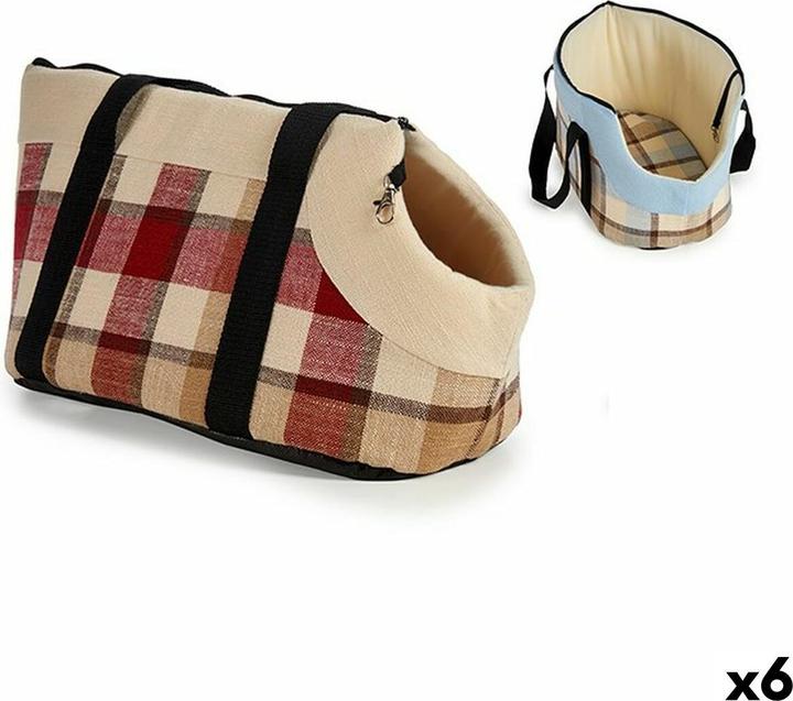 Immagine prodotto Mascow Tasche für Haustiere Kariert 28 x 39 x 40 cm (6 Stück) (Gatto, Cane)