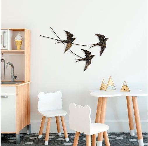 Immagine prodotto Wallxpert Decorazione da parete Uccello rondine 42 x 70 cm, metallo (42 x 70 cm)
