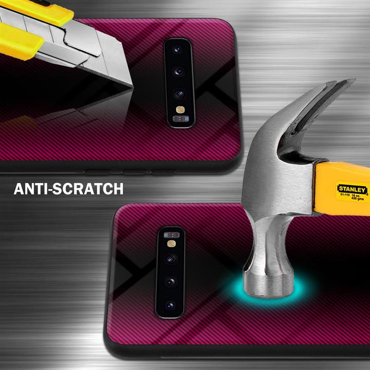 Produktbild Cadorabo TPU Gestreiftes Glas Cover (Samsung Galaxy S10)