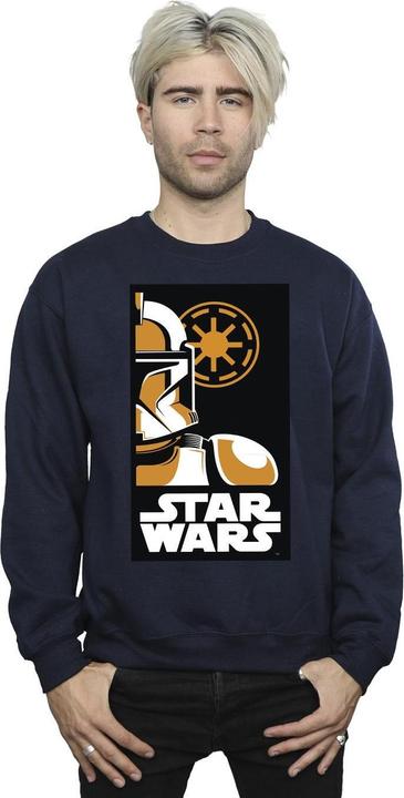 Actual product image Star Wars Mens Stormtrooper Art Poster Sweatshirt (XXL)