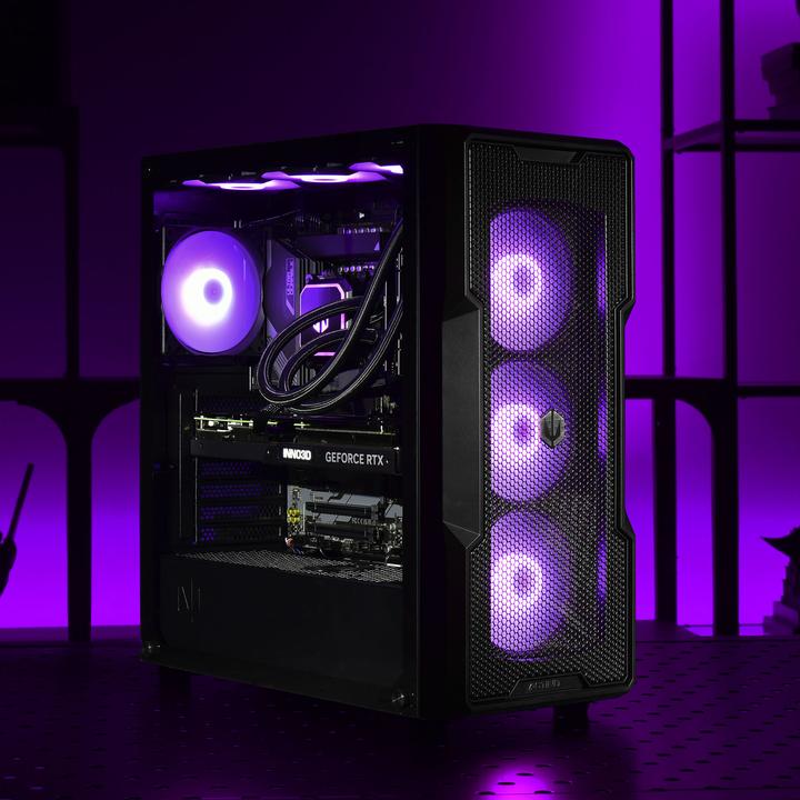 Produktbild Action Actina 5901443329077 PC i5-13600KF Midi Tower Intel® Core™ i5 32 GB DDR4-SDRAM 1000 GB SSD Schwarz (Intel Core i5-13600KF, 32 GB, 1000 GB, GeForce RTX 4070)