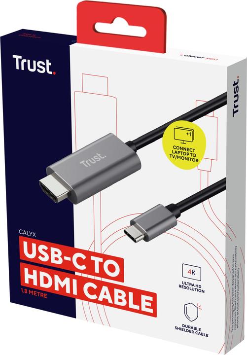 Image du produit Trust Câble de connexion USB-C (1x USB-C™ mâle (1.80 m, USB Type C, HDMI)