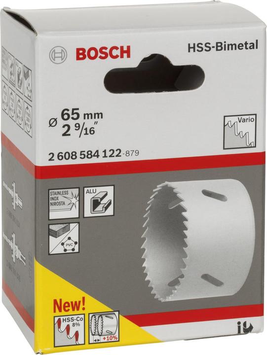 Image du produit Bosch Professional Zubehör Scie cloche bimétallique HSS pour adaptateur standard, 65 mm, 2 9/16 pouces (65 mm)