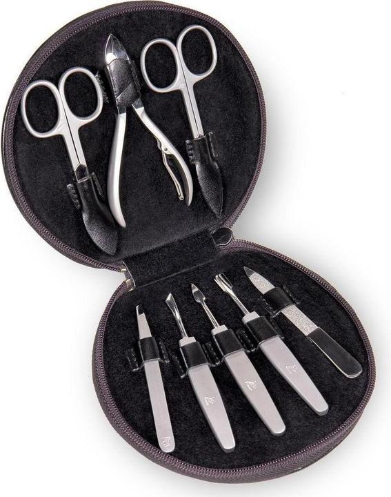 Produktbild Sacher TR500R.0104 - 8-teilig Maniküretui Manikürenset schwarz Leder