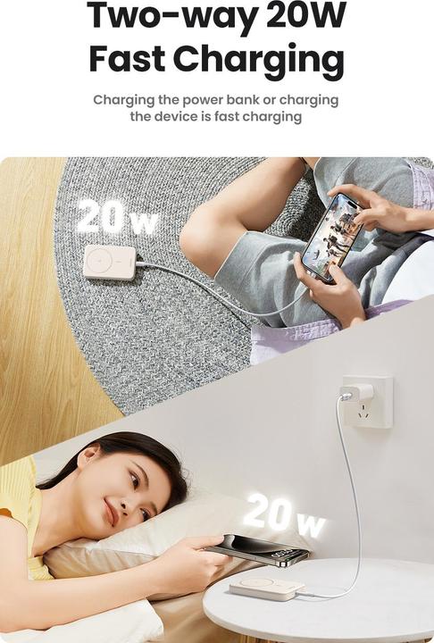 Produktbild Ugreen Mini Powerbank Wireless with MagSafe (10000 mAh, 20 W, 37 Wh)