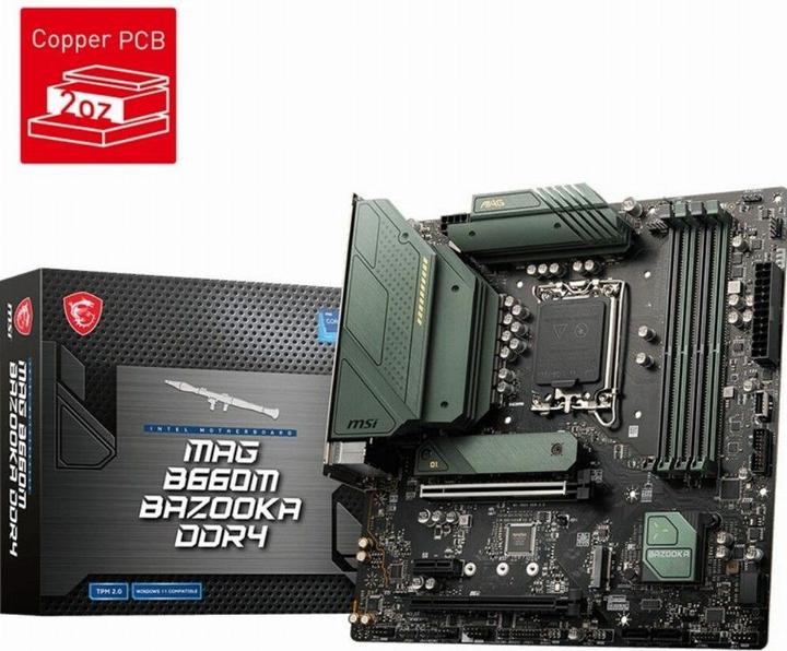 Actual product image MSI MAG B660M BAZOOKA DDR4 (LGA 1700, Intel B660, mATX)