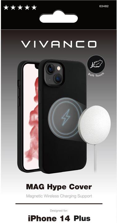 Image du produit Vivanco Mag Hype mobile phone case (6.7") Cover Black (Apple iPhone 14 Plus)
