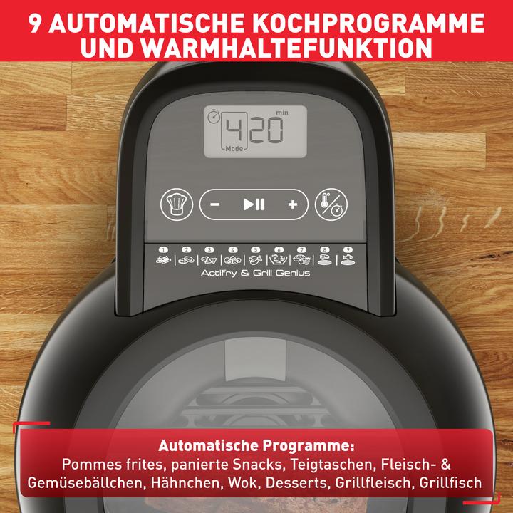 Produktbild Tefal ActiFry und Grill Genius HeissluftfritteuseSchwarz