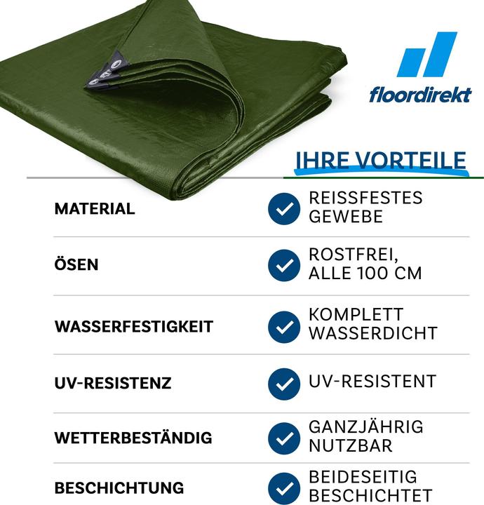 Produktbild Floordirekt Abdeckplane 80 g/m² (2 x 3 m)