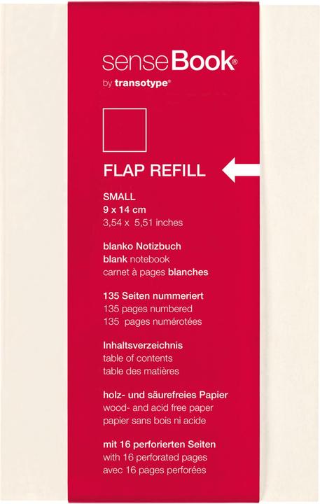 Produktbild Transotype senseBook FLAP REFILL (A6, Blanko)