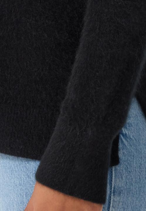 Produktbild Cash-Mere Brushed Kaschmir Rundhals Pullover mit Seitenschlitzen (L)