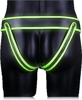 Actual product image Ouch! Striped Jock Strap - Glow in the Dark (S/M)