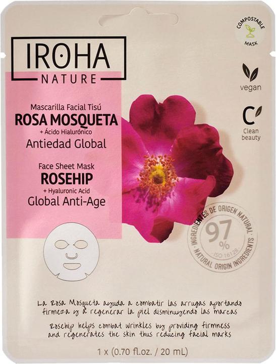 Immagine prodotto Iroha Nature Maschera idratante anti-età con rosa canina (20 ml)