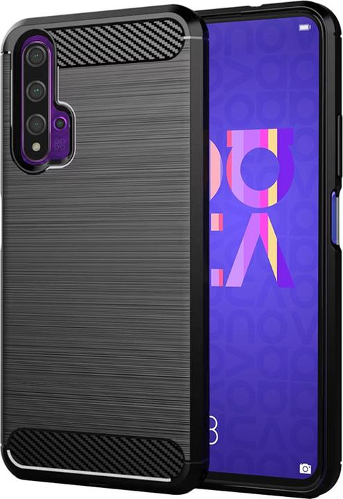 Actual product image Techsuit - Carbon Silicone - Huawei nova 5T / Honor 20 - Black (Huawei Nova 5T, Fee 20)