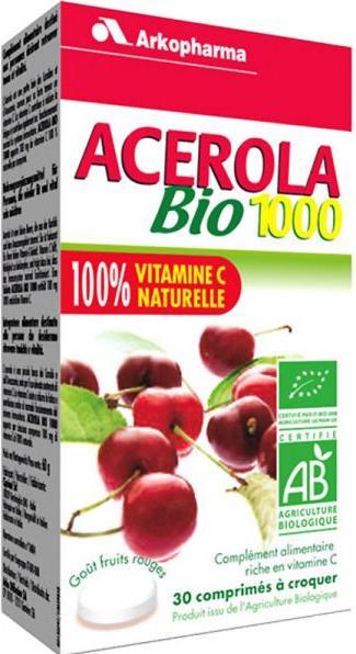 Immagine prodotto Arkopharma Arkovital Bio Acerola Kautabletten 1000mg (60 Pezzo/i, Pillole, 191 g)