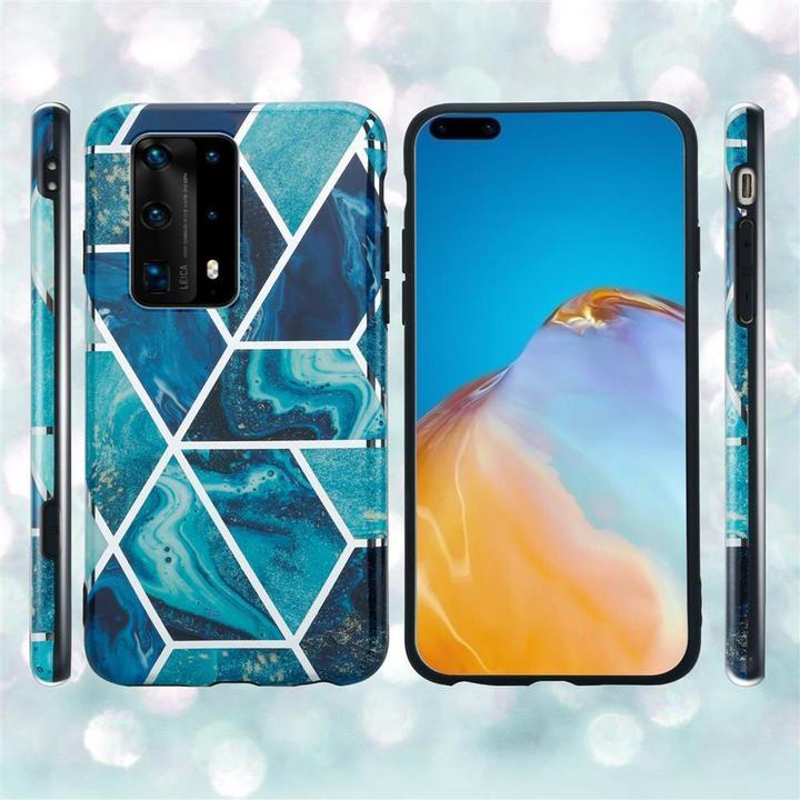 Produktbild Cadorabo IMD TPU Bunter Marmor Cover (Huawei P40)