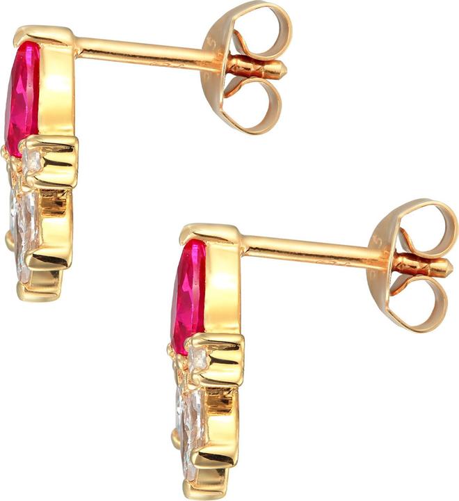 Immagine prodotto Elli Orecchini zirconia cubica rubino sintetico argento 925 (Argento 925, Rubino sintetico, Zirconia)