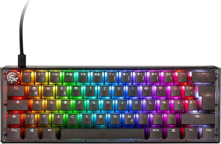 Productafbeelding Ducky One 3 Aura Black Mini Gaming Keyboard, RGB LED - MX-Speed-Silver (NL, Bedraad)