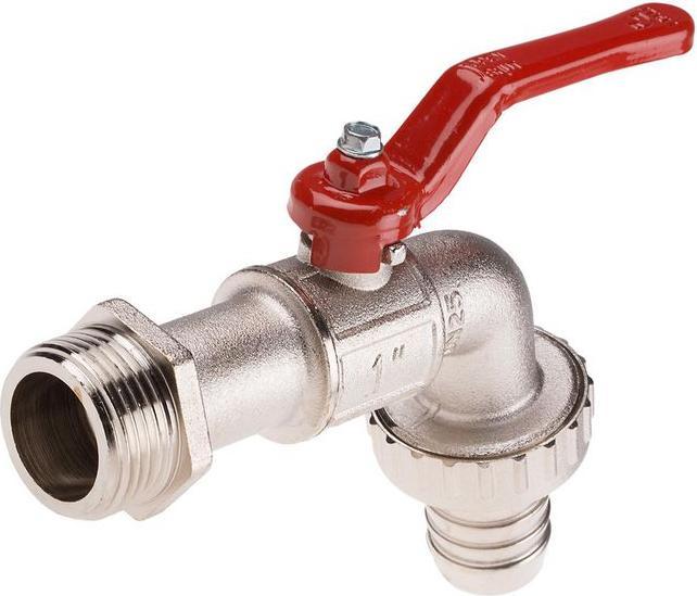Rs Pro Ball bib cock w/hose union,1in BSP