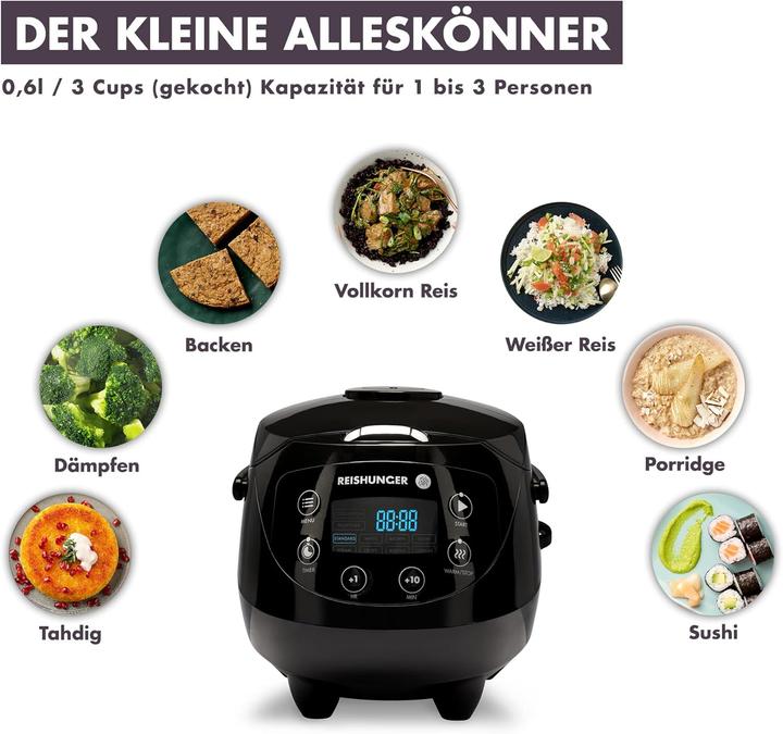 Actual product image Reishunger Digitaler Mini Reiskocher 542-MDRK-M