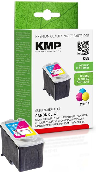 Produktbild KMP C58 Tintenpatrone color kompatibel mit Canon CL-41 (M, C, Y)