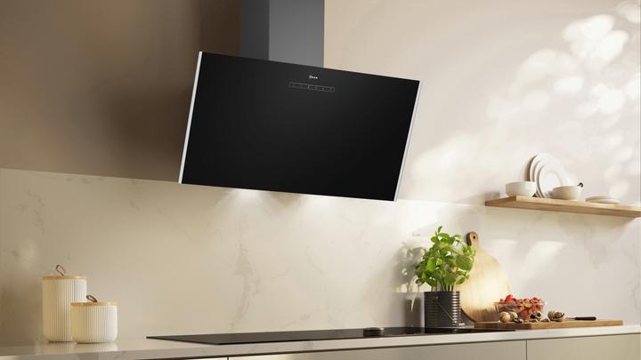 Produktbild Neff N 30, Wandesse, 80 cm, Klarglas schwarz bedruckt, D83IDK1S0 (Wandhaube)