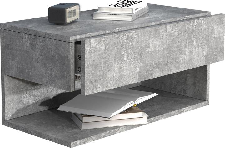 Produktbild VCM Holz Wandschublade Nachtschrank Wandboard Schublade Konsole Nachttisch Usal XL 60 cm (60 x 32 x 30 cm)