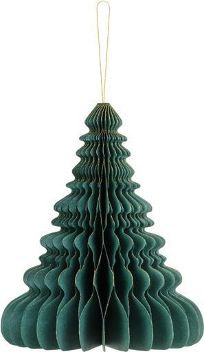 Actual product image Partydeco Paper honeycomb ornament Christmas tree, bottle green, 24cm (1 pkt / 1 pc.)