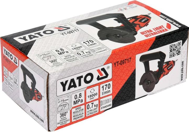 Produktbild Yato Profi Druckluft Mini-Trennschleifer 75mm | YT-09717 (Trennschleifer)