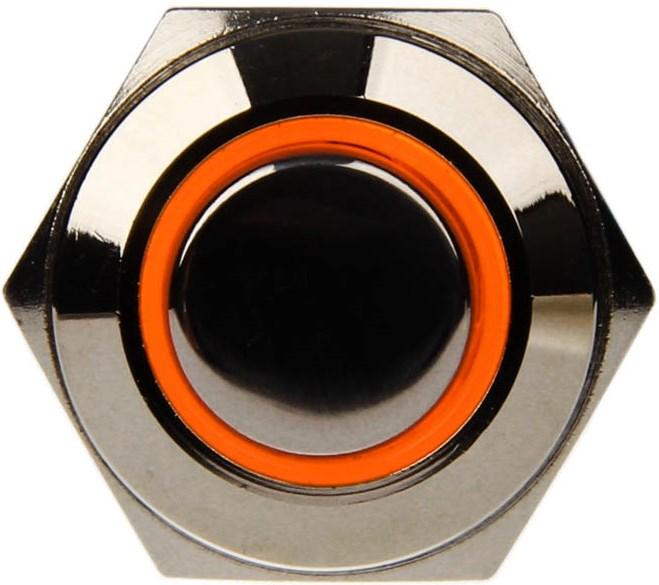 Actual product image DimasTech Switch/button 16mm - Silverline - orange
